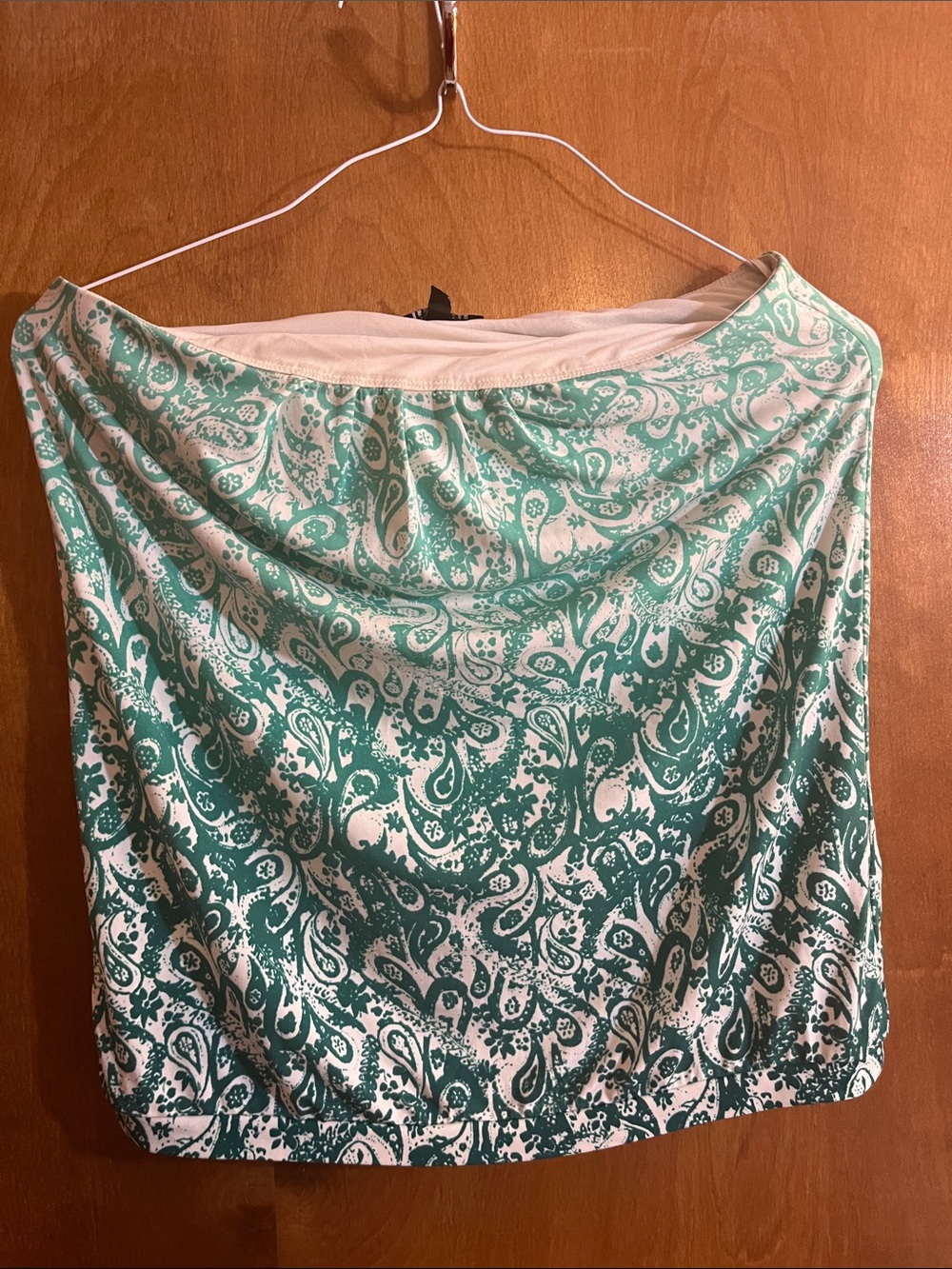 The Limited Green and Cream Tube Top